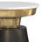 Jaxine 16"W Round Side Table with Genuine Marble Top and Metal Base