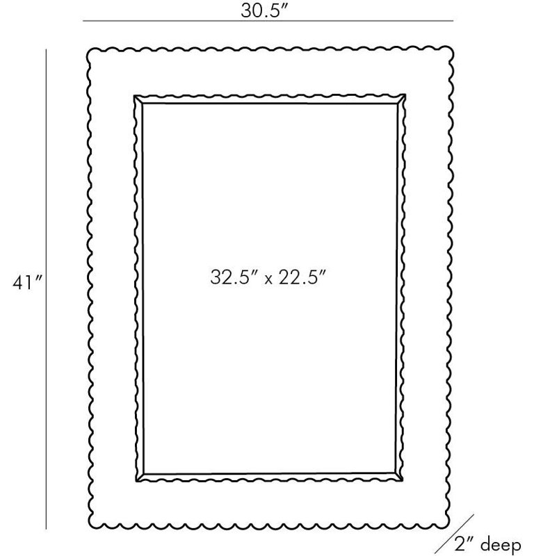 Paxton Full Length Mirror, 41" x 30.5"