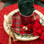 Holiday Red Tartan Accent Plates, Set Of 4