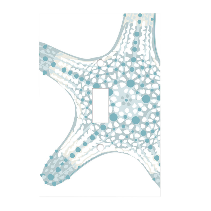 Seaglass Starfish Single Toggle Switchplate