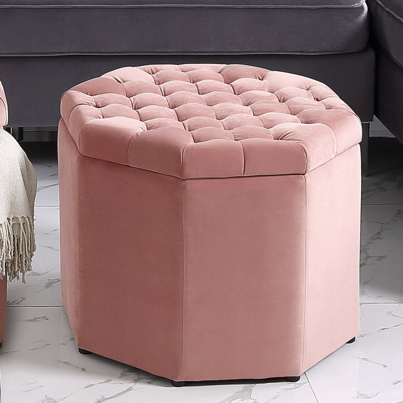 Rangement spécialisé 25 po noir capitonné, Velours rosé, Médium