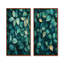 Emerald Green Leaves Lush Layers I - Art mural floral 2 panneaux-1555398623-1555398599