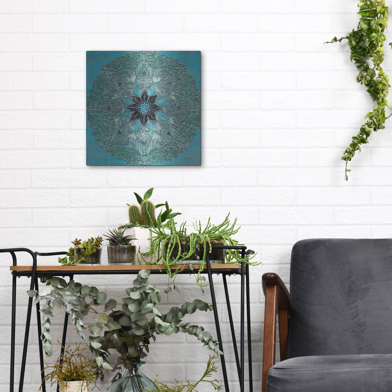 «Starshine Mandala 4» par Candra Boggs, art mural en métal, H 12 po x l 12 po