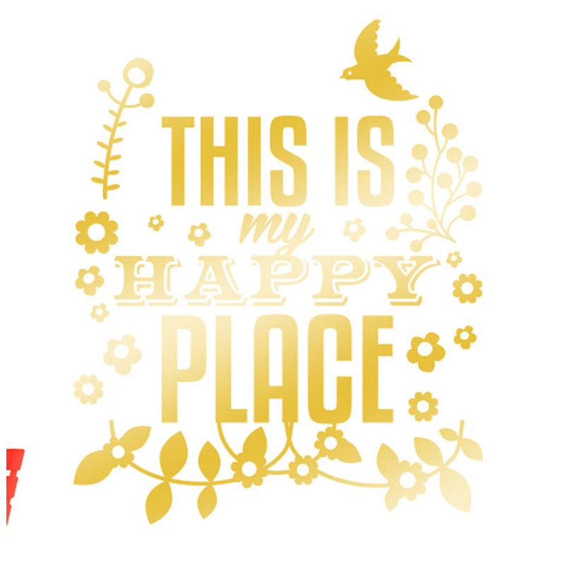 Wall Decal, Shiny Gold, Large