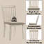 Chaise d'appoint Fedele en tissu brun clair et finition crème (ensemble de 2)
