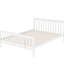 Lit mezzanine simple au-dessus d'un lit double avec escalier et rangement désirable - blanc pour des années d'utilisation-118036566