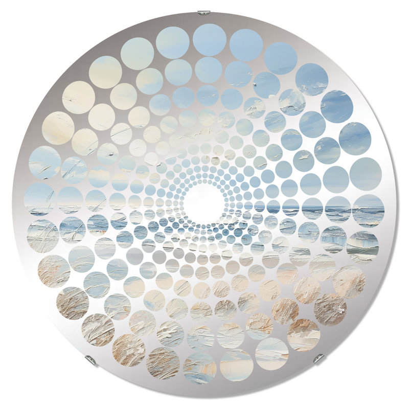 Radial Dot Decorative Mirror , 31.4" x 31.4"
