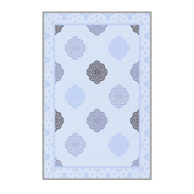 Tapis de haute qualité imprimé en 3D (2,6 x 4,0 pi), 100% polyester, d'une hauteur de poils de 0,3 po | Pois antibactérien et antidérapant en feutre de PVC | Lavable à la machine, conception élégante pour le salon, la chambre à coucher et le bureau