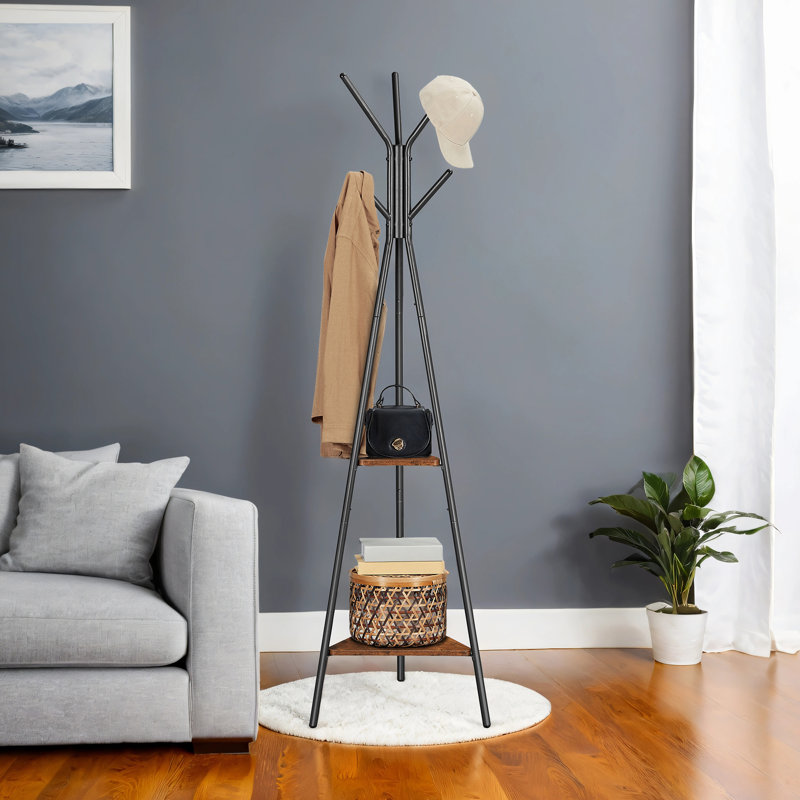 Lakwanzaa 6-Hook Coat Rack , Rustic Brown
