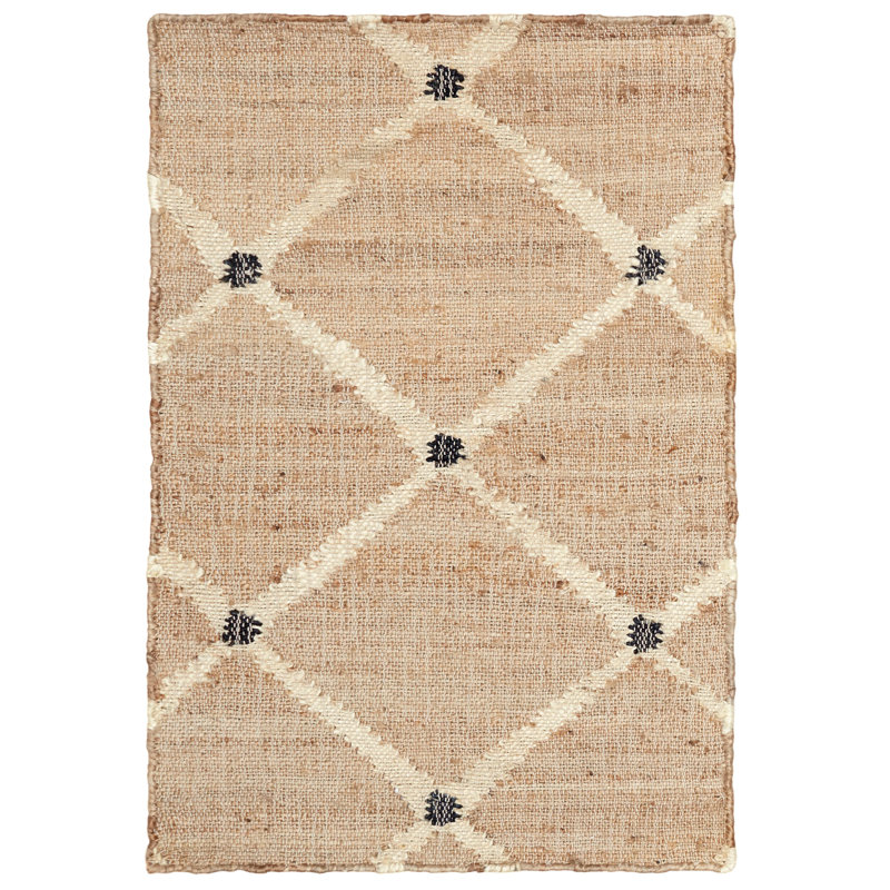 Tapis en jute tissé à la main Kali, Rectangulaire 3 pi x 5 pi, Natural