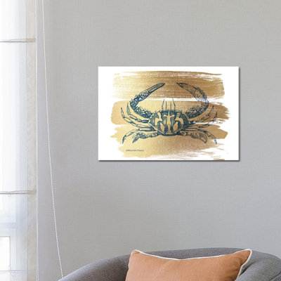 Brushed Crab 1 Piece Wrapped Canvas Painting
