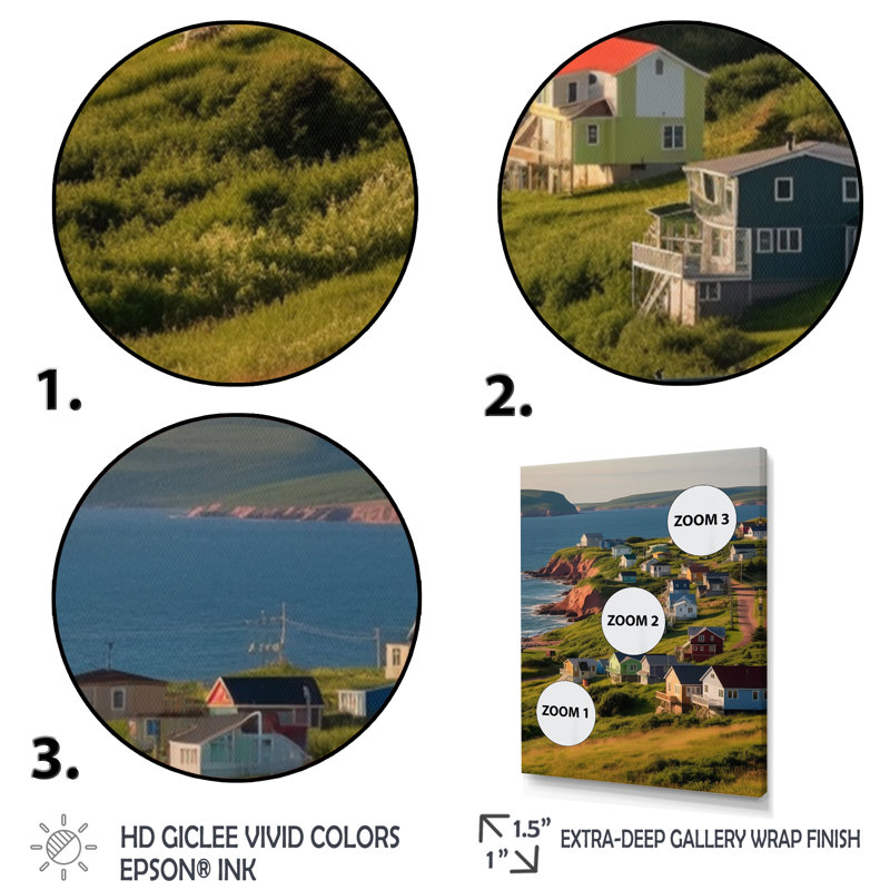 Décoration murale Québec St Laurent Village Québec, Cadre flottant noir, H 40 po x l 30 po x P 1,5 po