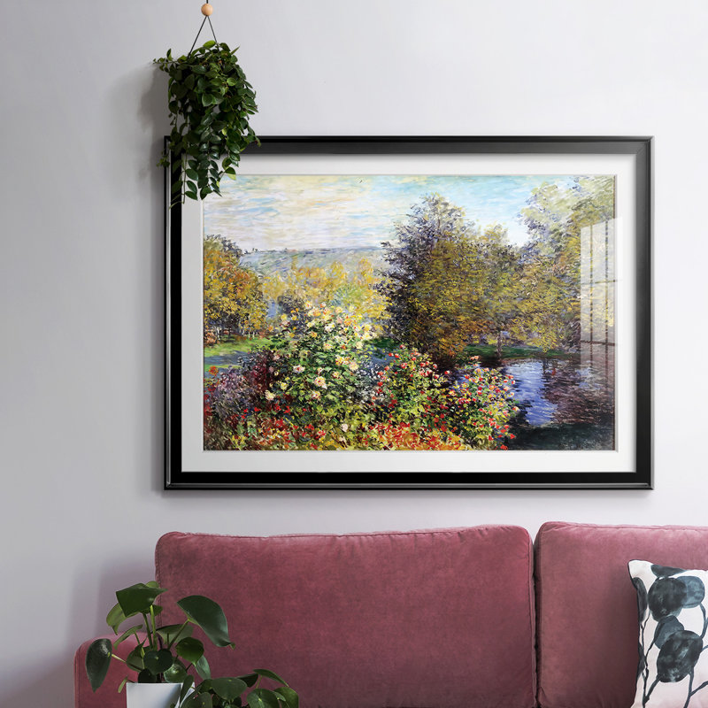 Le coin du jardin à Montgeron, 1876, reproduction d'art sur papier, Noir, H 15 po x l 21 po x P 1,5 po
