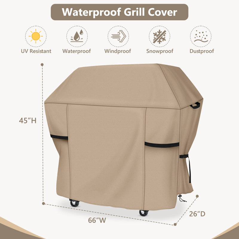 Housse robuste pour barbecue d'extérieur, H 45 po x l 66 po x P 26 po
