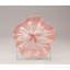 Ensemble de 2 assiettes en forme de fleur fine en porcelaine rose Hibiscus