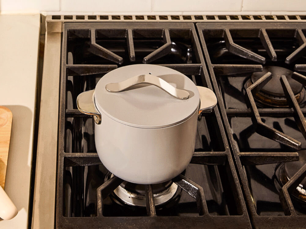 Caraway Ceramic Non-Stick Petite Cooker, 2 quarts, Gray