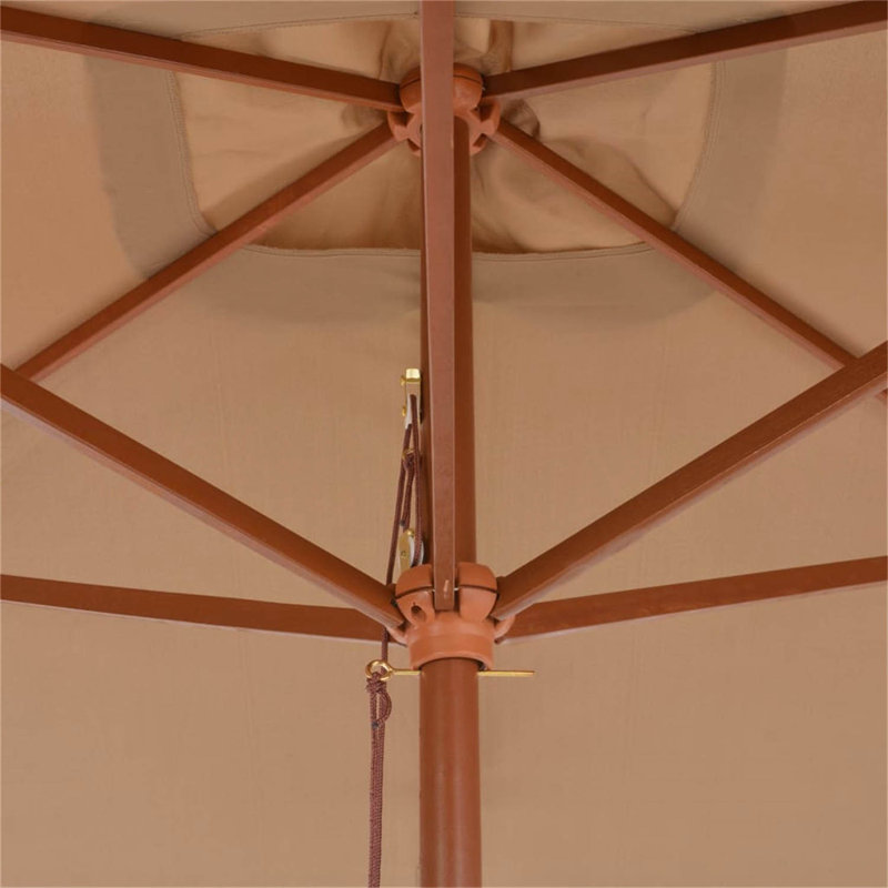 Bryleigh 200cm X 300cm Rectangular Market Parasol, Taupe