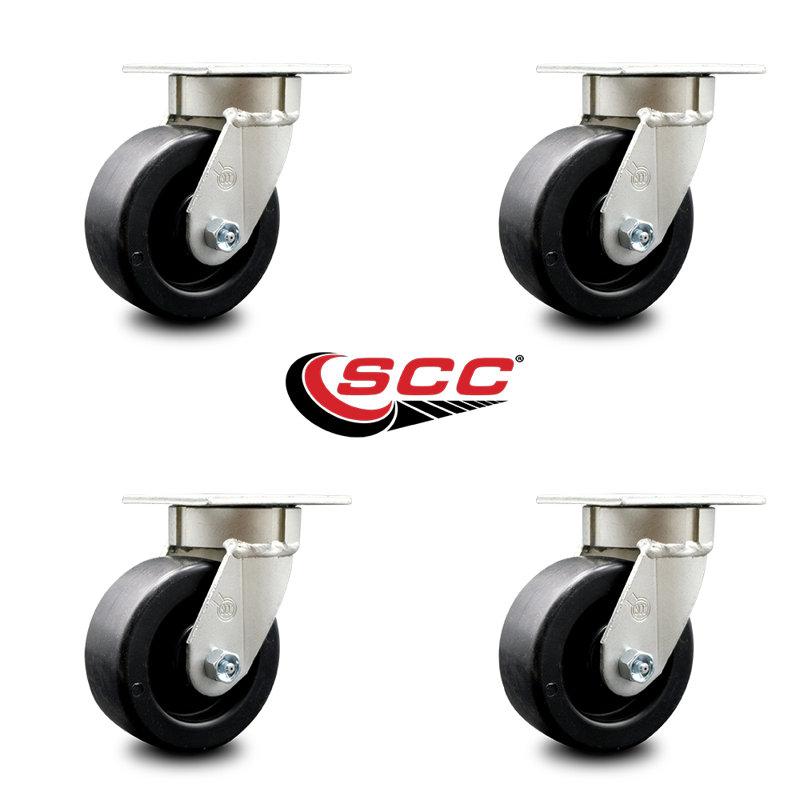 Swivel Top Plate Caster Set