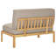  Ensemble de canapé taupe uni 47,24 po x 36,22 po x 27,17 po en bois d'acacia massif-1523533646