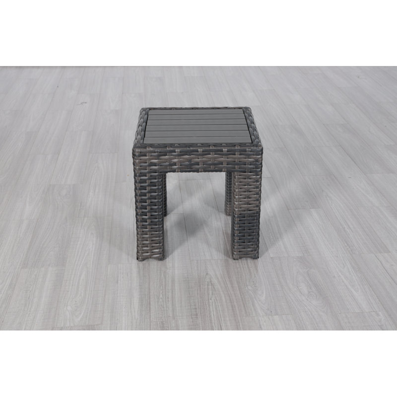 Donley Square Wicker Outdoor Side Table , 20'' in. W 20'' in. D