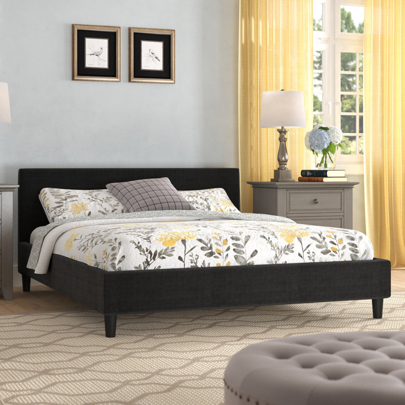 Gaven Upholstered Bed, Grey