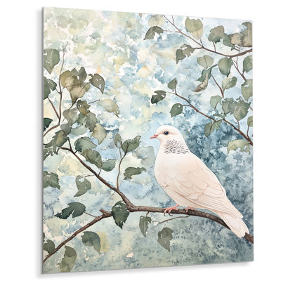 Dove In The Forest I - Animals Metal Wall Art, Dove Metal Print