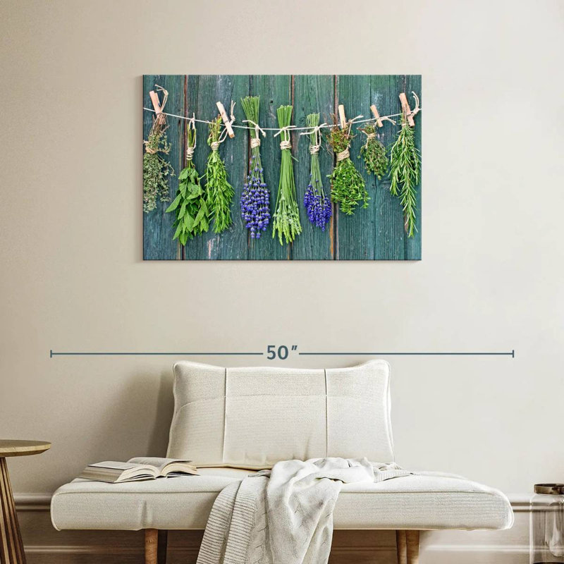 Yarlin Drying Herbs, 24" H x 36" W