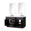 Ensemble de meuble-lavabo double avec robinet et miroirs-1530557962