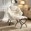 Fauteuil Lazy avec repose-pieds, fauteuil d'appoint moderne avec accoudoirs et poche latérale-1837356476