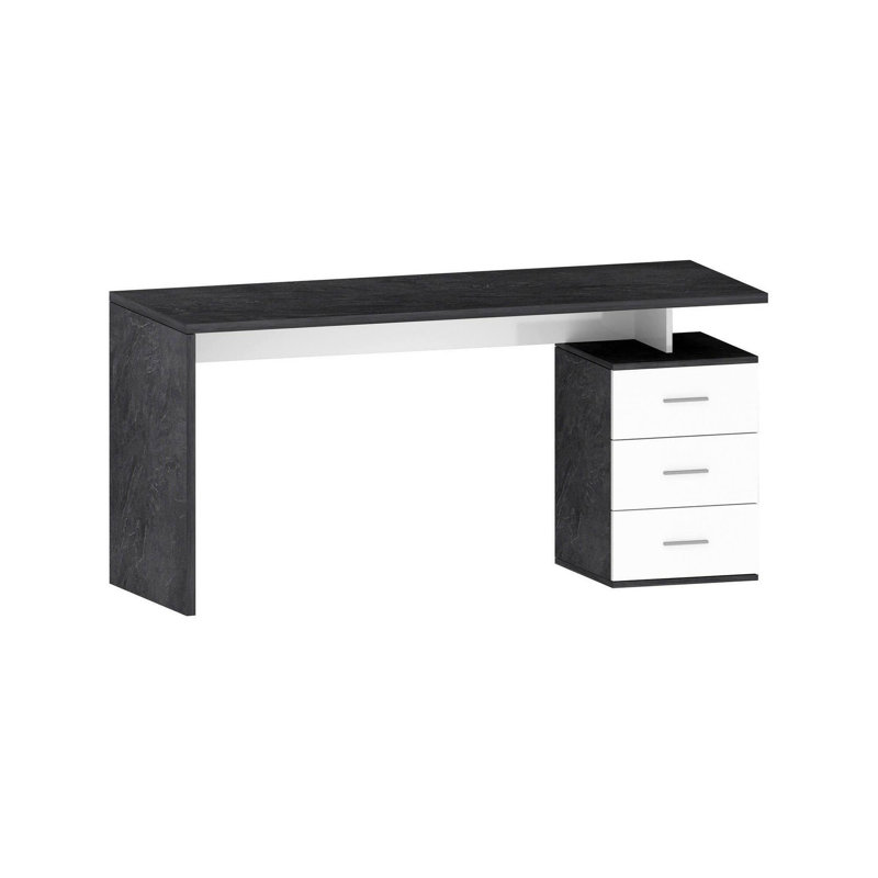 Nian Writing Desk, White/Slate