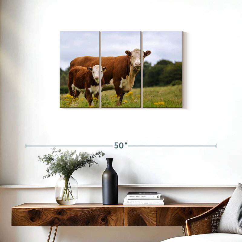 Veau et vache Brampt, H 20 po x l 33 po