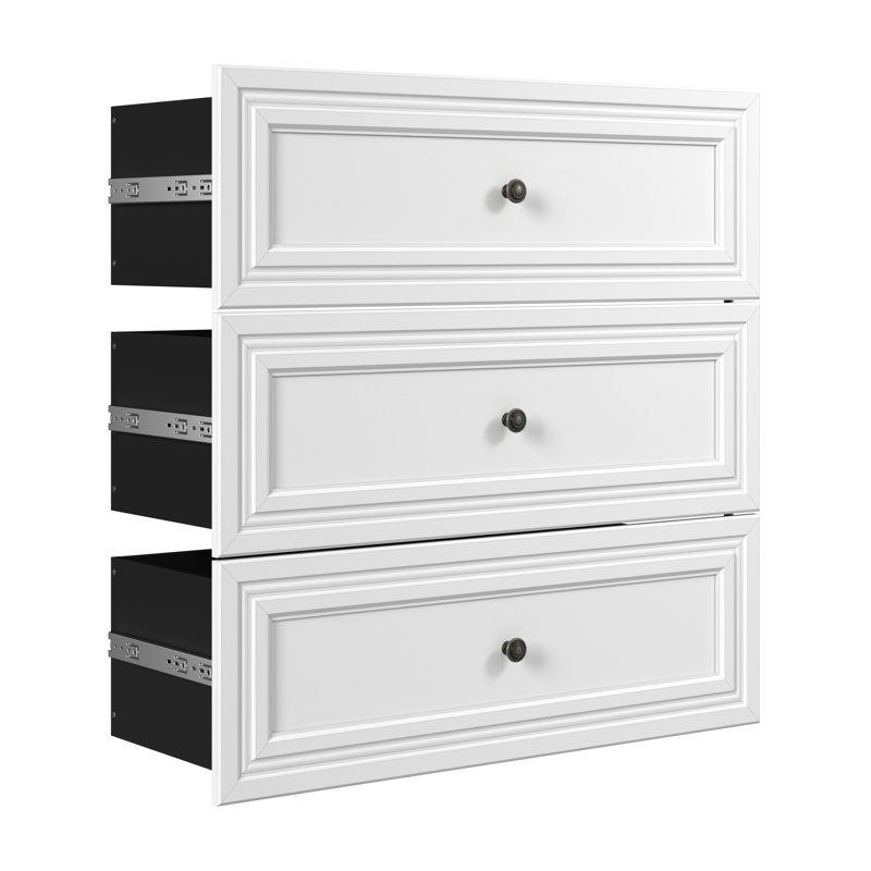 Ensemble de 3 tiroirs pour organisateur de placard polyvalent 25 W Arthor, 35,7 po x 35,4 po x 14,9 po