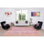 Tapis turc noué à la main de 7 x 10,7 pi surteint en rose 4 décors modernes
