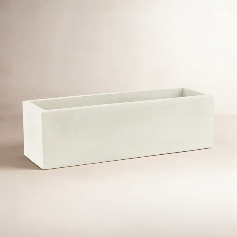 Jardiniere - Resin Pot Planter - Basic, 15.75" H x 39.25" W x 15.75" D, Ice