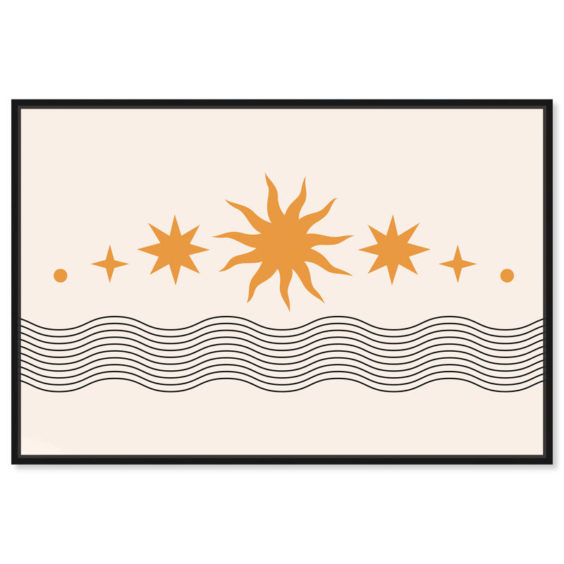 Sun Phases - Impression sur toile, Cadre noir, H 36 po x l 54 po