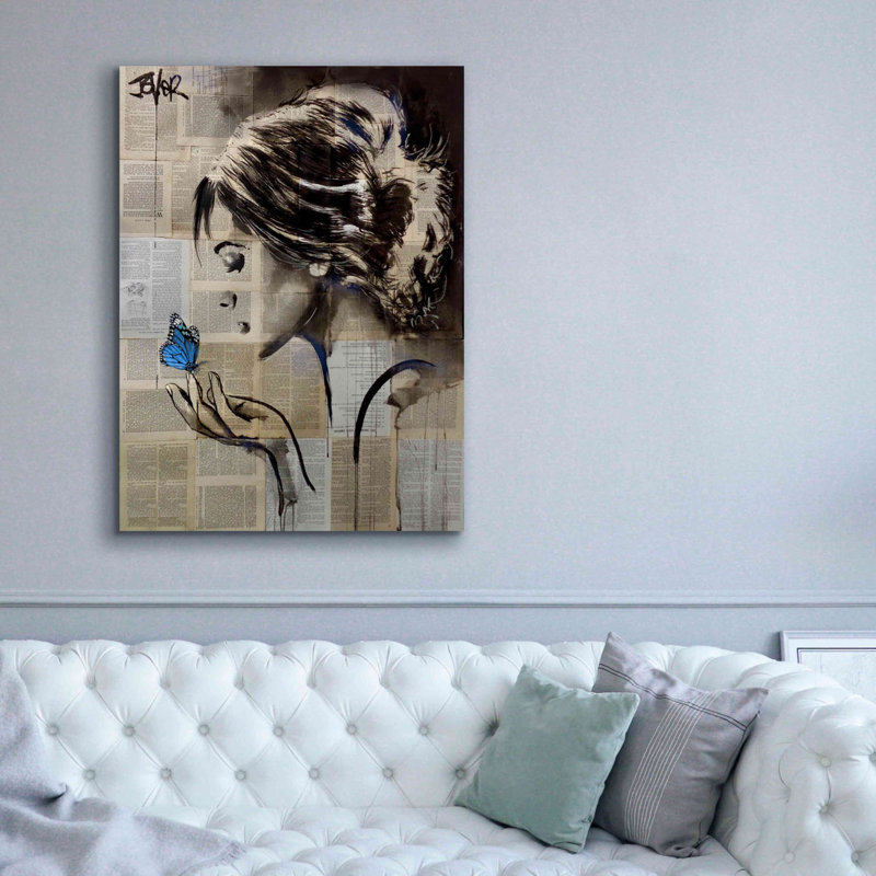 Art mural sur toile Winston Porter® «A Little Blue Hope» par Loui Jover, H 54 po x l 40 po x P 1,5 po