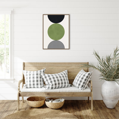 Circle composition 11 by Vitor Costa Framed Canvas Wall Art Print