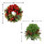 22" Holiday Wreath with Two UV Rated Boxwood Drop-Ins