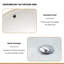 Lavabo de salle de bain ovale encastré en céramique 16,5 "x13,4" blanc avec trop-plein
