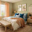 Ensemble de 4 coussins carrés en velours dégradé-82001731-82001742