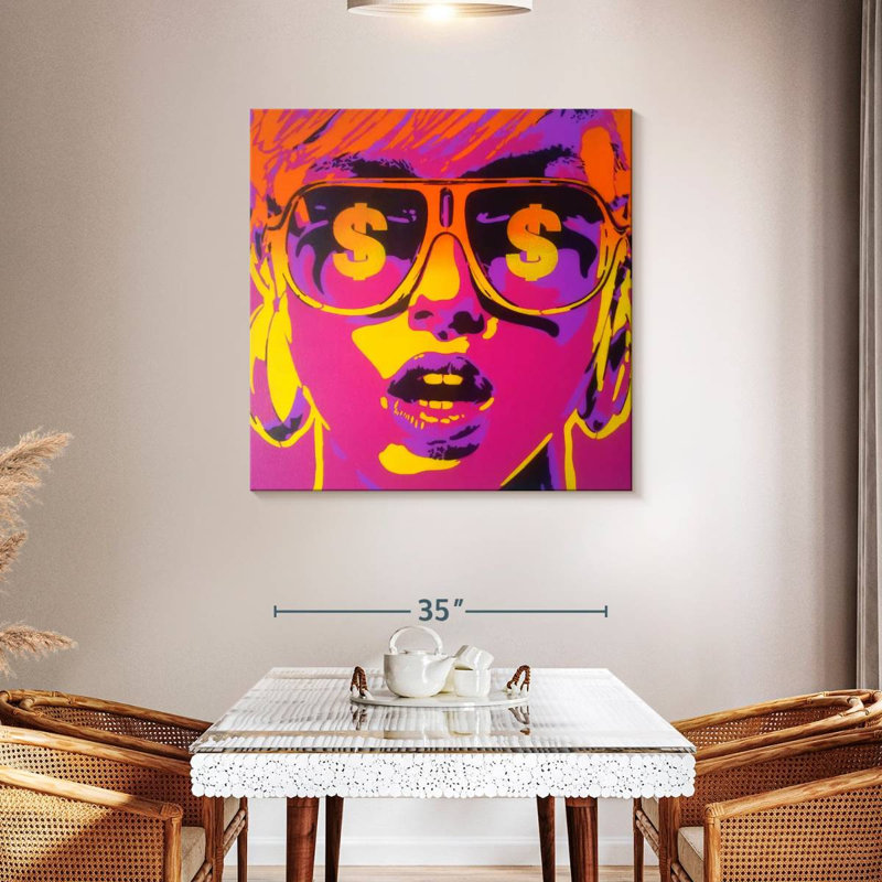 Pop Star Dollars, 39" H x 39" W