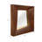 36X36" Carved Wood Mirror
