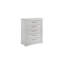 Commode 5 tiroirs en bois de style moderne Blanca