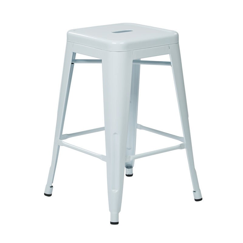 Tabouret de bar & Blaney, Bleu, Tabouret de comptoir (assise de 24 po de hauteur)
