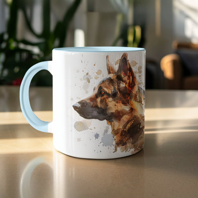11oz Watercolour Airedale Terrier Design Coffee Mug