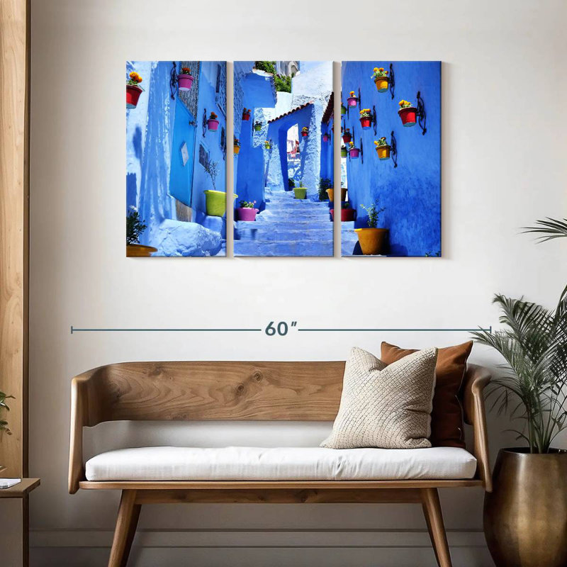 Escalier Sebbie Chefchaouen, H 28 po x l 45 po