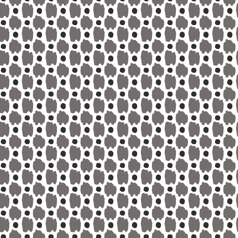 Spots Animal Print Wallpaper Roll, Gris