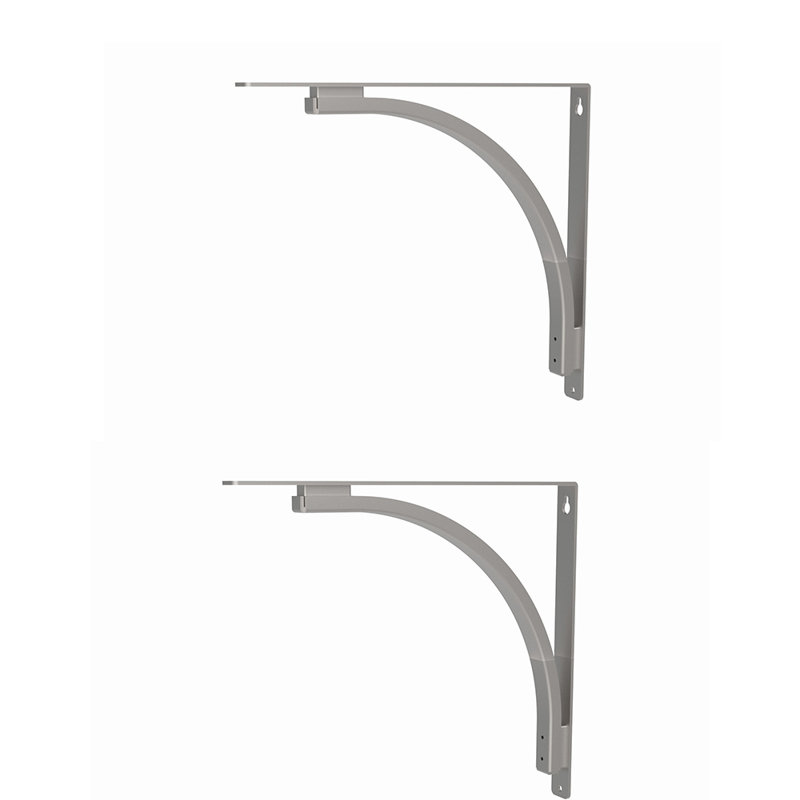 Universal Shelf Bracket, 2 Pack, Gray