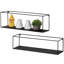 Ensemble de 2 tablettes murales flottantes noires