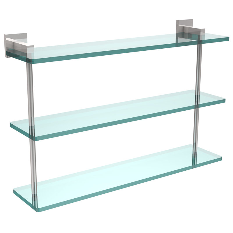 Haranu 3 Piece Accent Shelf, Polished Chrome
